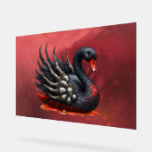 Dark Swan of Bones – Gothic Elegance  Acryl Bord (Hoek)