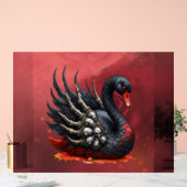 Dark Swan of Bones – Gothic Elegance  Acryl Bord (Huwelijk)