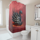 Dark Swan of Bones – Gothic Elegance  Douchegordijn (In situ)