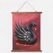 Dark Swan of Bones – Gothic Elegance  Hangend Wandkleed (Voorkant)