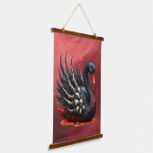 Dark Swan of Bones – Gothic Elegance  Hangend Wandkleed (Gebogen)