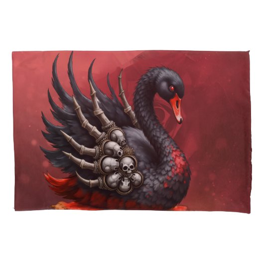 Dark Swan of Bones – Gothic Elegance Kussensloop (Voorkant)