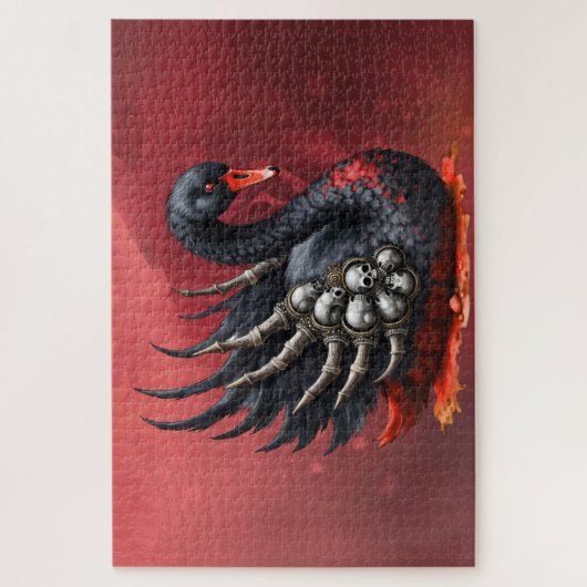 Dark Swan of Bones – Gothic Elegance  Legpuzzel (Verticaal)