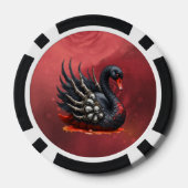 Dark Swan of Bones – Gothic Elegance  Poker Chips (Achterkant)