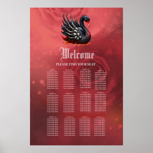 Dark Swan of Bones – Gothic Elegance Poster (Voorkant)