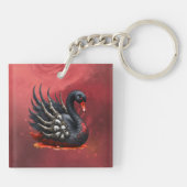 Dark Swan of Bones – Gothic Elegance  Sleutelhanger (Achterkant)