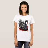 Dark Swan of Bones – Gothic Elegance  T-shirt (Voorkant volledig)