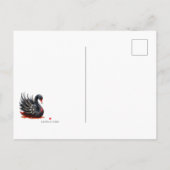 Dark Swan of Bones – Gothic Elegance Uitnodiging Briefkaart (Achterkant)