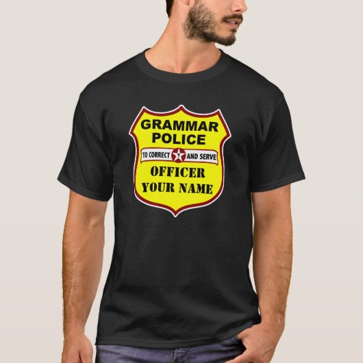 Dark T-shirt van de politie van Grammar (Voorkant)