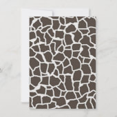 Dark Taupe Giraffe Animal Print; Krijtbordlook Kaart (Achterkant)