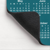 Dark Teal and White 2026 Calendar Muismat (Hoek)