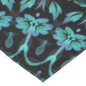 Dark Teal Floral Noir Mandala Tafelkleed (Gekanteld)