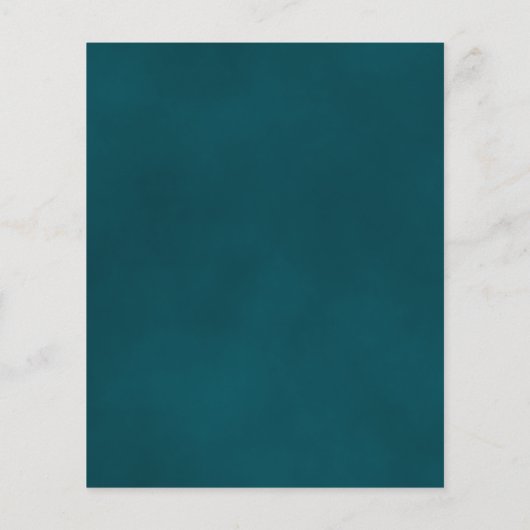 Dark Teal & Gold Wedding Reception BUDGET Invite (Achterkant)