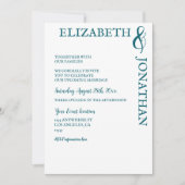 Dark Teal Modern Typography Couples Shower Kaart (Voorkant)