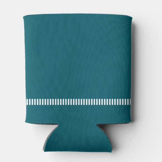 Dark Teal Modern Typography Wedding Blikjeskoeler (Achterkant)