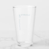 Dark Teal Modern Typography Wedding Glas (Achterkant)