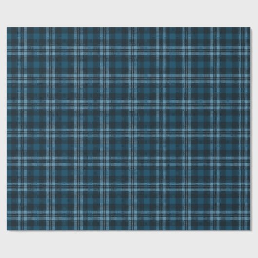 Dark Teal Plaid Cadeaupapier (Vlak)