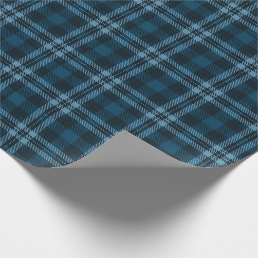 Dark Teal Plaid Cadeaupapier (Hoek)