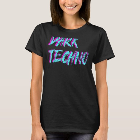 Dark Techno Mannen Tekke Tekkno Raver Party Techno T-shirt (Voorkant)