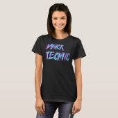 Dark Techno Mannen Tekke Tekkno Raver Party Techno T-shirt (Voorkant volledig)