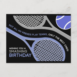 Dark Tennis 🎾 Happy Birthday Briefkaart