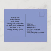 Dark Tennis 🎾 Happy Birthday Briefkaart (Achterkant)