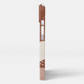 Dark Terracotta Boho Tropical Monstera Leaf iPhone Hoesje (Linkerkant)