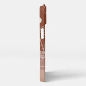 Dark Terracotta Boho Tropical Monstera Leaf iPhone Hoesje (Rechterkant)