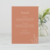 Dark Terracotta Botanical Details Card Kaart (Staand voorkant)