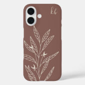 Dark Terracotta | Mystic Boho Botanical Monogram Case-Mate iPhone Case (Achterkant)