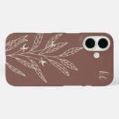 Dark Terracotta | Mystic Boho Botanical Monogram Case-Mate iPhone Case (Achterkant (horizontaal))