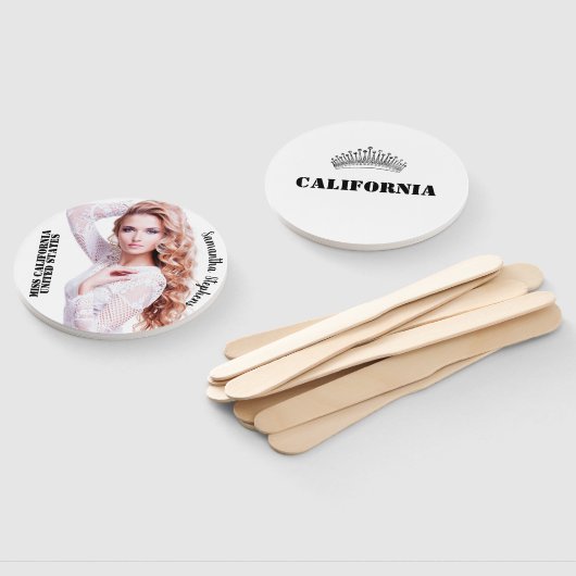 Dark Text Pageant Fan Wavers - Set van 10 fans Handwaaier (Niet-gemonteerd)