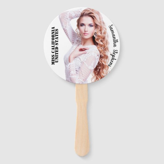 Dark Text Pageant Fan Wavers - Set van 10 fans Handwaaier (Voorkant)