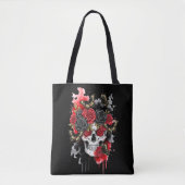 Dark the Legacy - Gothic Skull & Roos Canvas tas (Voorkant)