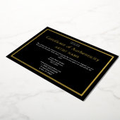 Dark Theme Gold Foil Certificaat van echtheid Folie Feestdagenkaart (Gedraaid)