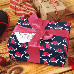 Dark Theme Tortoise Cartoon Cadeaupapier