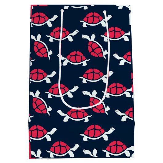 Dark Theme Tortoise Cartoon Medium Cadeauzakje (Achterkant)