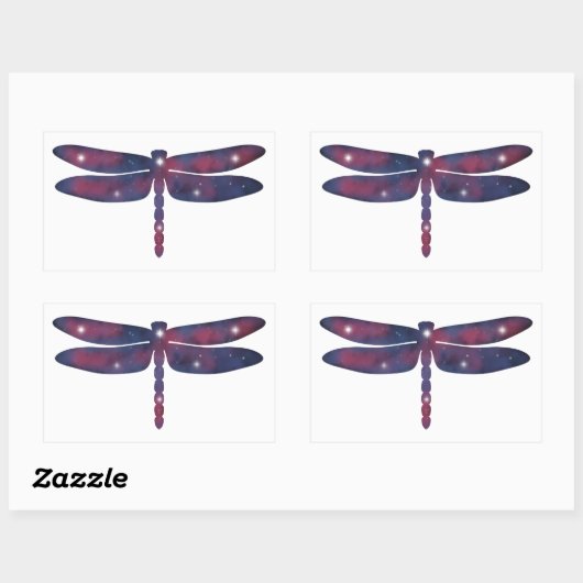 Dark Thick Dragonfly Starscape Sticker (Vel)