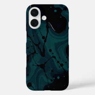 Dark Tides: een monochroom meesterwerk iPhone 16 Hoesje
