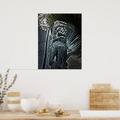 Dark tiki standbeeld poster (Keuken)
