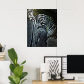 Dark tiki standbeeld poster (Thuiskantoor)
