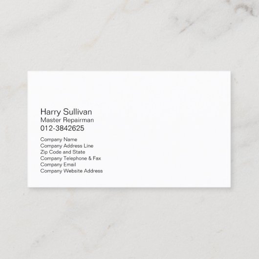 Dark Tools Home Repair Handyman Visitekaartje (Achterkant)