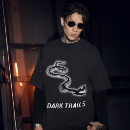 Dark Trails Snake Skeleton in de Dark Night Trail T-shirt