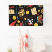 Dark Treasure Island Party Pirate Banner (Insitu)