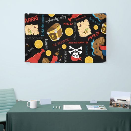 Dark Treasure Island Party Pirate Banner (Beurs)