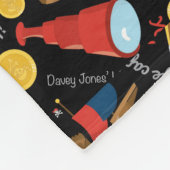 Dark Treasure Island Party Pirate Fleece Deken (Hoek)