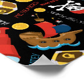 Dark Treasure Island Party Pirate Poster (Hoek)