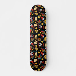 Dark Treasure Island Party Pirate Skateboard