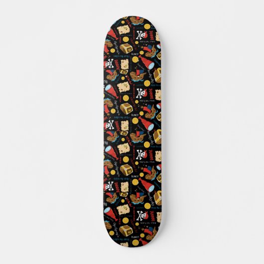 Dark Treasure Island Party Pirate Skateboard (Voorkant)