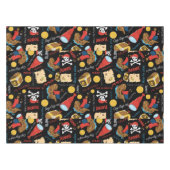 Dark Treasure Island Party Pirate Tafelkleed (Voorkant (Horizontaal))